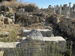 Rocks at the southeast side of the Columned Main Street at the Ancient City of Perge