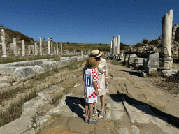 Miaomiao and Max at the south side of the Columned Main Street at the Ancient City of Perge