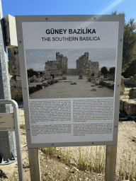 Information on the Southern Basilica at the Ancient City of Perge