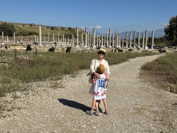 Miaomiao and Max in front of the Agora at the Ancient City of Perge