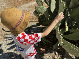 Max with a cactus at the southeast side of the Ancient City of Perge