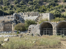 The southeast side of the Stadium and the east side of the Roman Theatre of Perge at the Ancient City of Perge