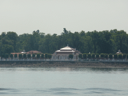 The Monplaisir Palace, viewed from the hydrofoil from Saint Petersburg