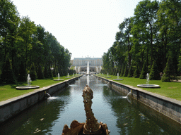 The Samsonovskiy Canal, the Great Cascade and the front of the Great Palace
