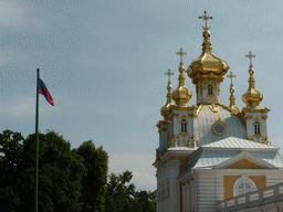 Russian flag and tower at the front left side of the Great Palace