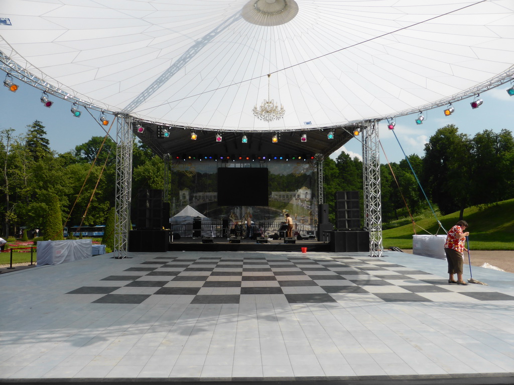 Stage in front of the Chessboard Cascade