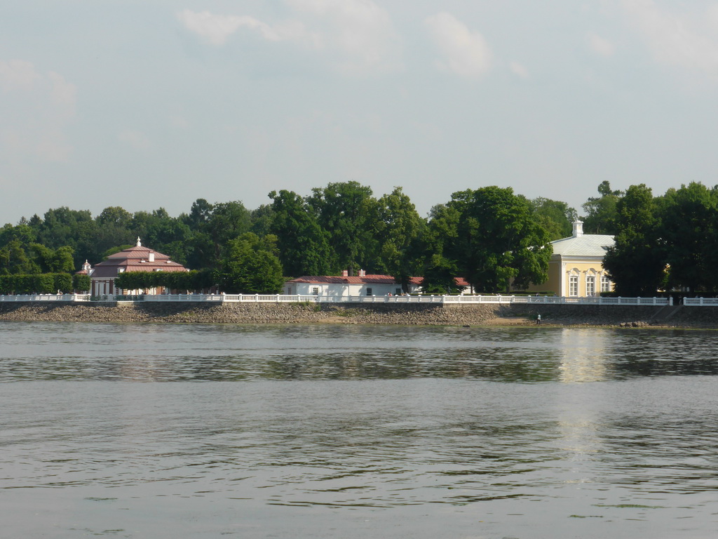 The Monplaisir Palace, viewed from the garden in front of the Imperial Yacht Museum