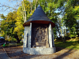 Shrine of Vishnu at the front garden of the Castle of Petite-Somme (Radhadesh temple)