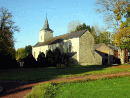 The Église Saint-Étienne church, viewed from the front garden of the Castle of Petite-Somme