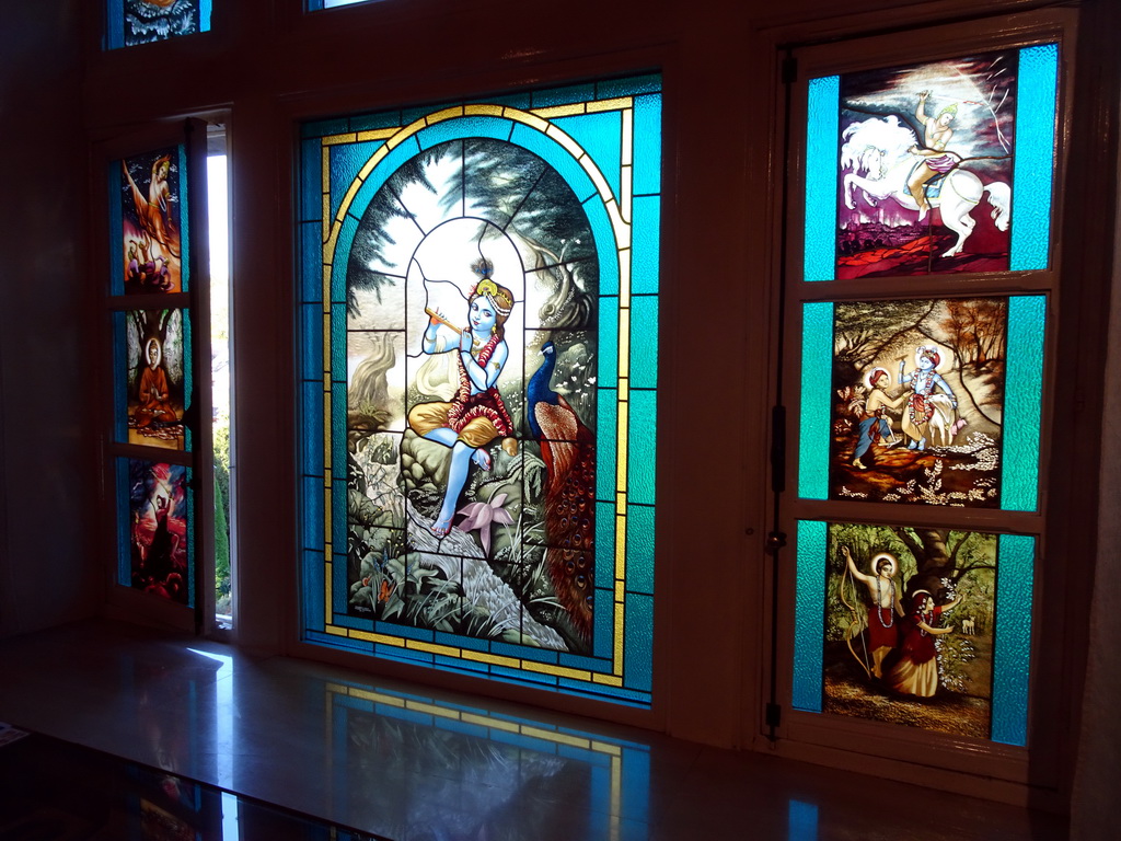 Stained glass windows at the upper floor of the Castle of Petite-Somme