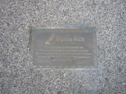 Plaque with explanation on the Signers Walk