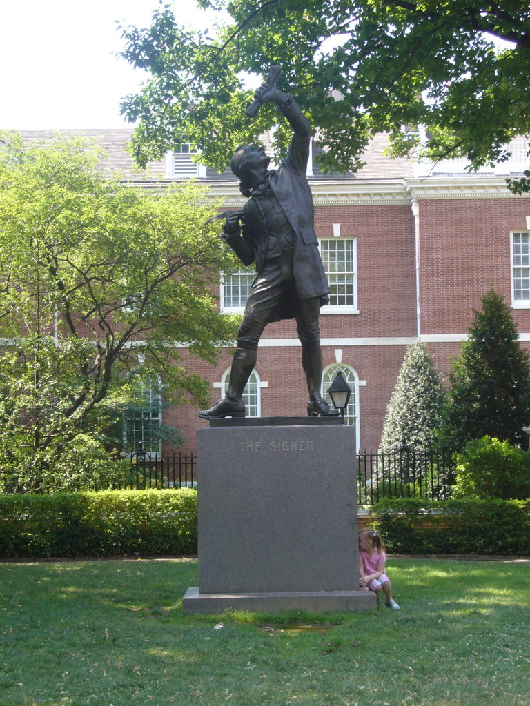 Statue of `The Signer`