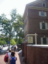 Miaomiao and our tour guide at House Harmony Lane and the entrance to Carpenter`s Hall