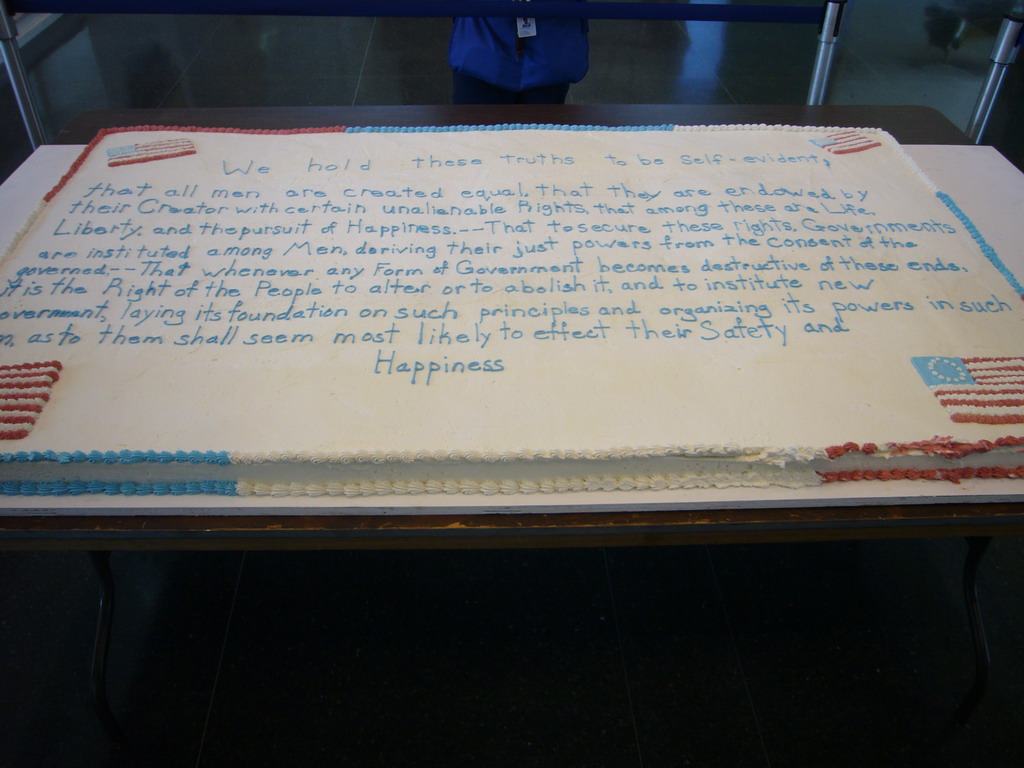 Independence Day cake in the Independence Visitor Center