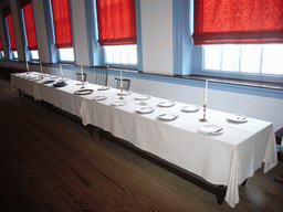 Long table in the Long Gallery of Independence Hall