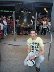 Tim at the Liberty Bell, in the Liberty Bell Center