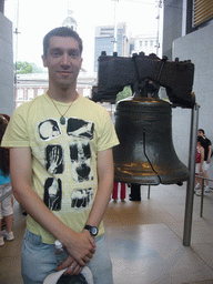 Tim at the Liberty Bell, in the Liberty Bell Center