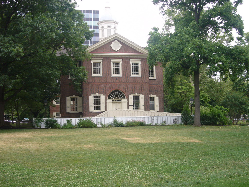 The back side of Carpenter`s Hall