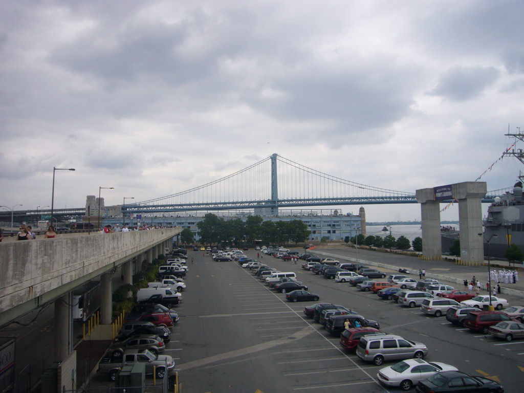 The Benjamin Franklin Bridge, from Penn`s Landing