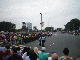 Independence Day Parade at East River Drive, with the Washington Monument and the Cira Centre