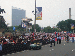 Independence Day Parade at East River Drive, with the Washington Monument and the Cira Centre