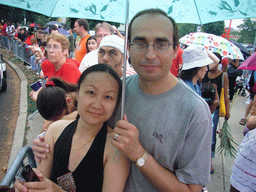 Miaomiao`s friends at the Independence Day Parade at East River Drive, in front of the Philadelphia Museum of Art