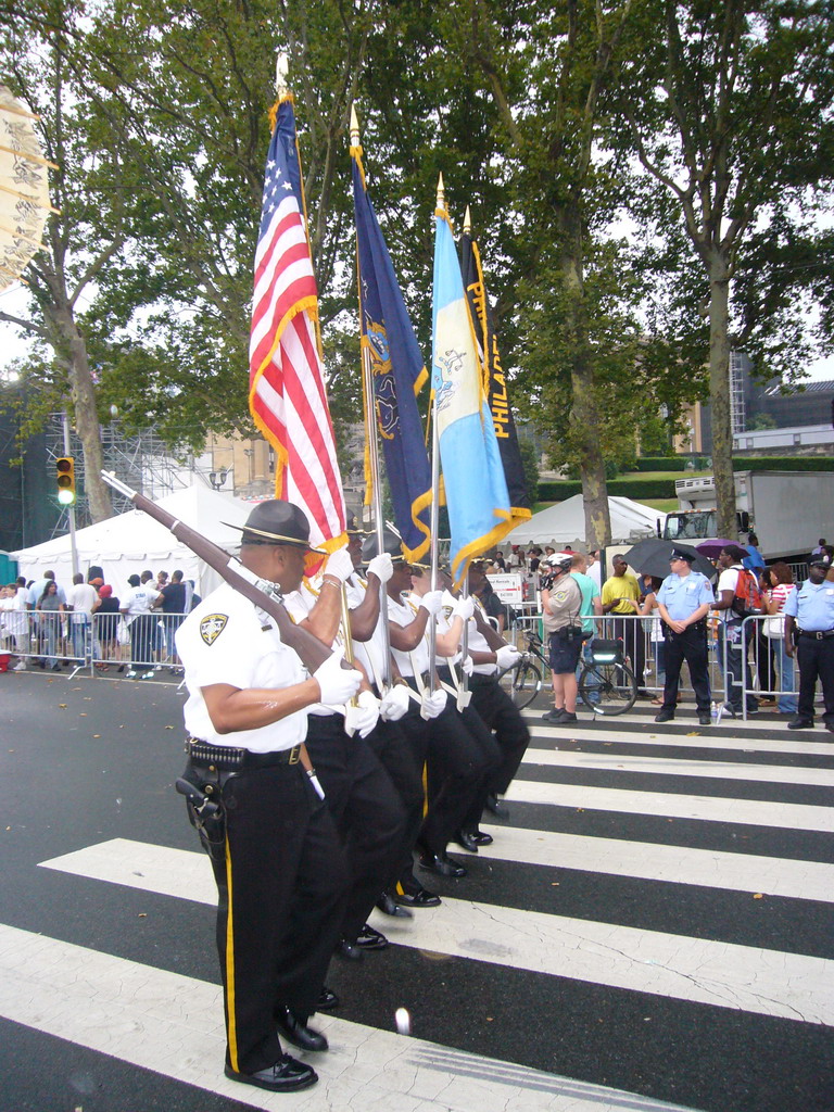 Independence Day Parade at East River Drive, in front of the Philadelphia Museum of Art