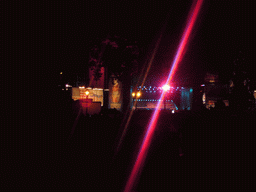 Independence Day concert in front of the Philadelphia Museum of Art, from the Benjamin Franklin Parkway, by night