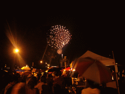 Independence Day fireworks at the Benjamin Franklin Parkway, by night