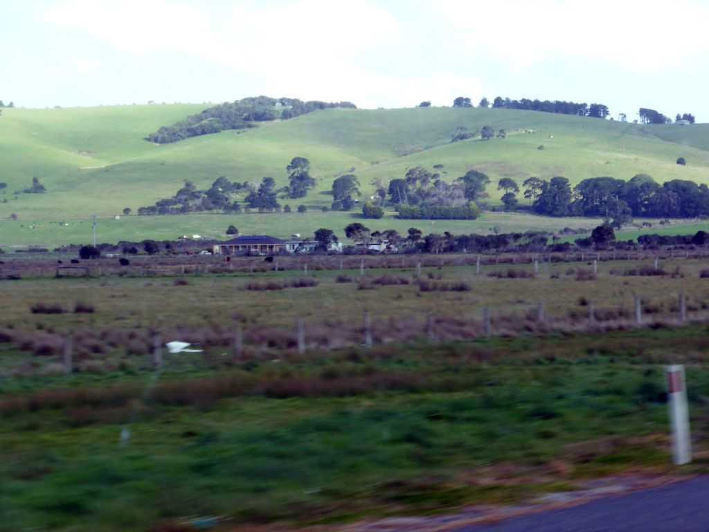 Hills and grasslands near Bass, viewed from our tour bus