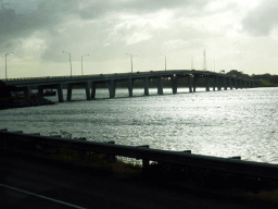 The Phillip Island Bridge over the Western Port Bay, viewed from our tour bus