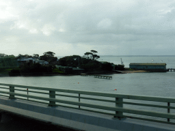 The town of Newhaven, viewed from our tour bus on the Phillip Island Bridge over the Western Port Bay