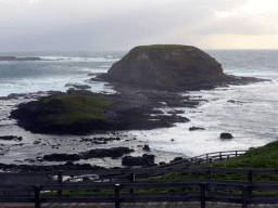 Round Island, the Seal Rocks and cliffs at the Bass Strait, viewed from the Nobbies Boardwalk