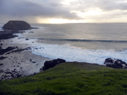 Round Island and cliffs at the Bass Strait, viewed from the Nobbies Boardwalk