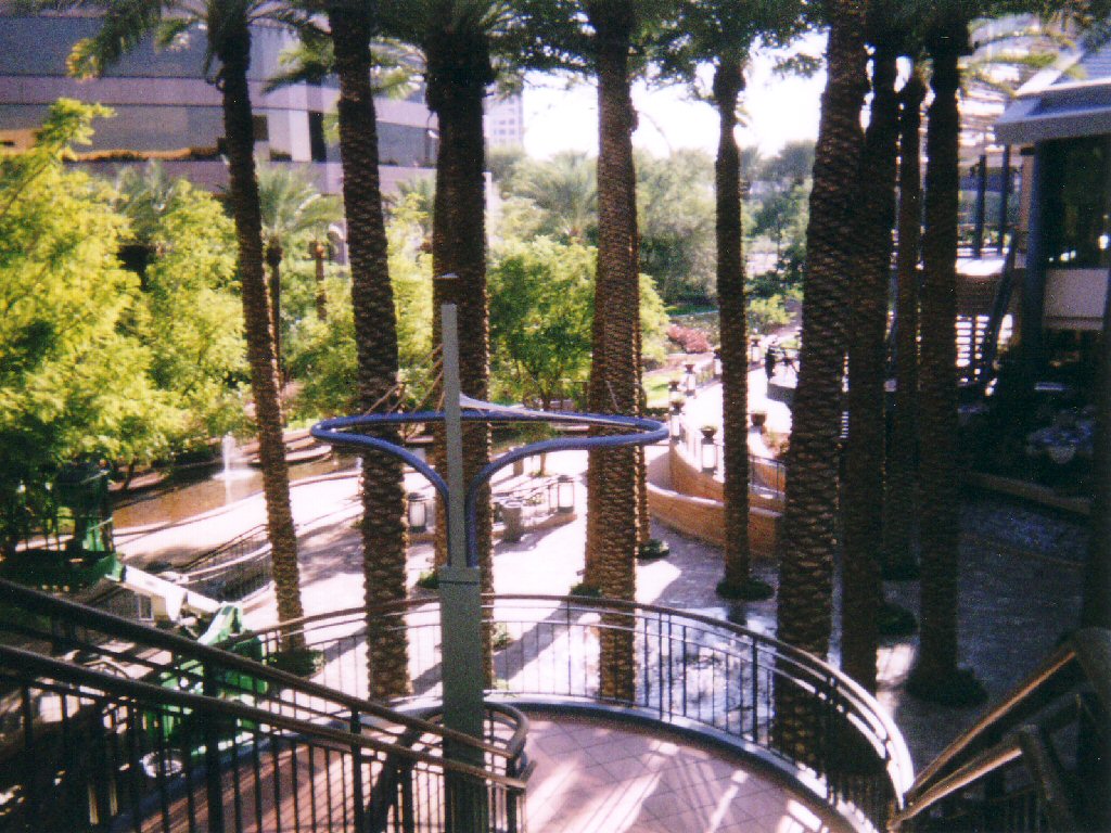 Inner garden of the Embassy Suites Hotel