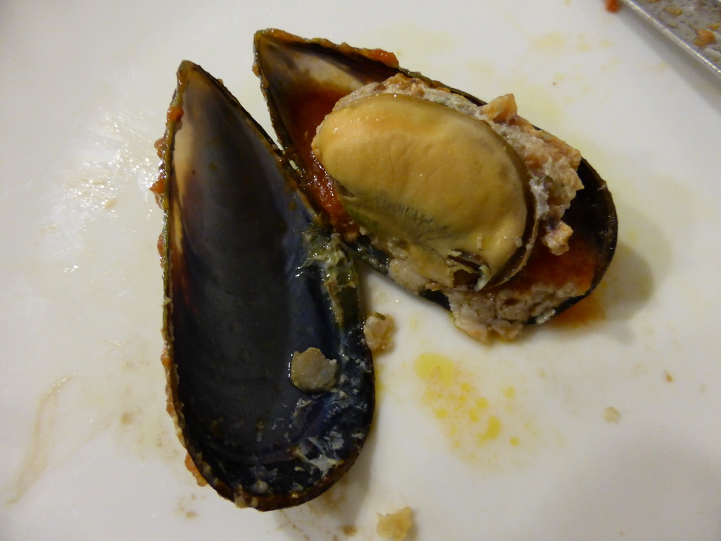 Mussel at the La Buca restaurant at the Via Massimo D`Azeglio street