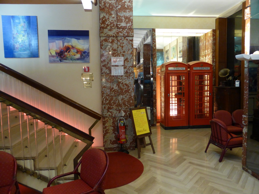 The lobby of Hotel La Pace