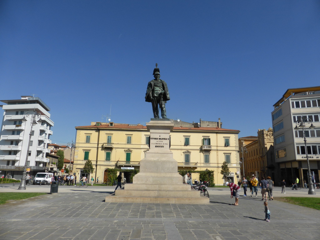 The statue of Vittorio Emanuele II at the Piazza Vittorio Emanuele II square