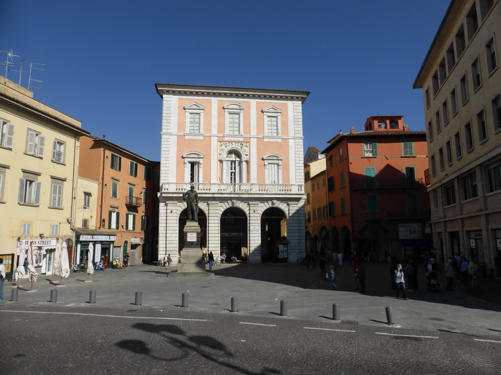 The Piazza Garibaldi square with a statue of Giuseppe Garibaldi