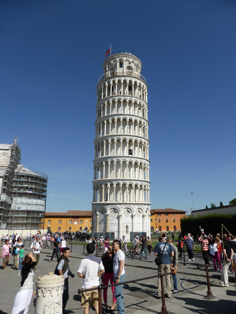 The Piazza del Duomo square with the Pisa Duomo cathedral and the Leaning Tower of Pisa