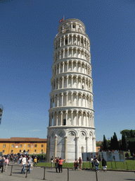 The Leaning Tower of Pisa at the Piazza del Duomo square