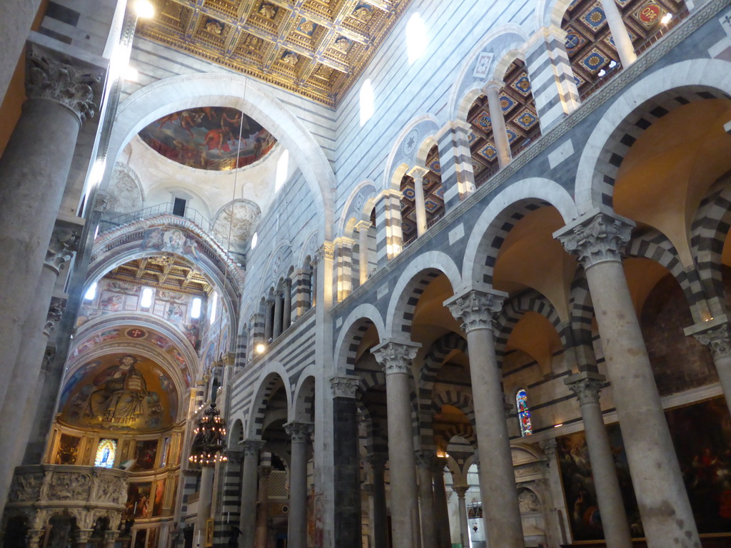 Nave and aisle of the Pisa Duomo cathedral