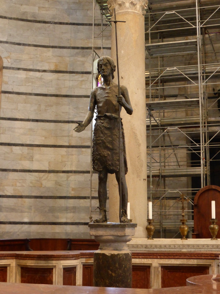 Sculpture of St. John the Baptist at the Baptistry of St. John