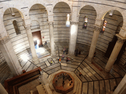 View on the lower floor from the upper floor of the Baptistry of St. John