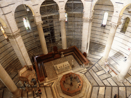 View on the lower floor from the upper floor of the Baptistry of St. John