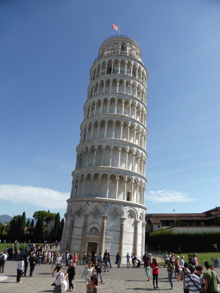 The Leaning Tower of Pisa at the Piazza del Duomo square