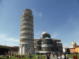 The Piazza del Duomo square with the Leaning Tower of Pisa, the Pisa Duomo cathedral, the Camposanto Monumentale cemetery and the Opera della Primaziale Pisana vestry