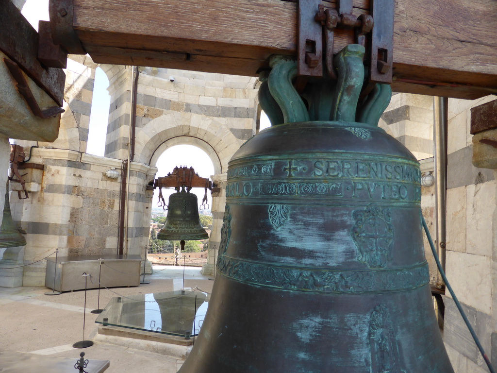 Bells at the top floor of the Leaning Tower of Pisa