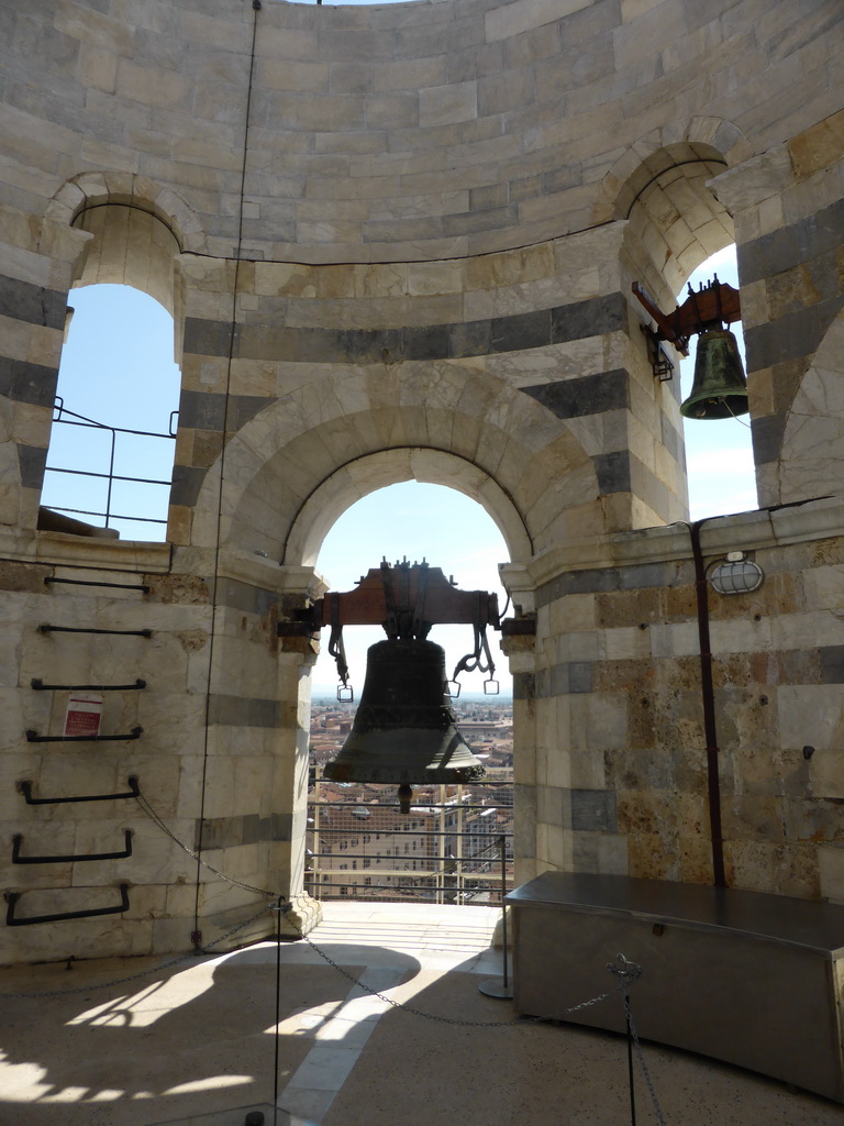 Bells at the top floor of the Leaning Tower of Pisa