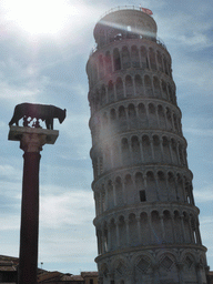 Statue of Romulus and Remus and the Leaning Tower of Pisa